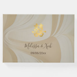 Libro De Visitas Beige Resumen Boda chino de arte