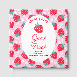 Libro De Visitas Berry Sweet Pink Strawberry Baby Shower Guest Book