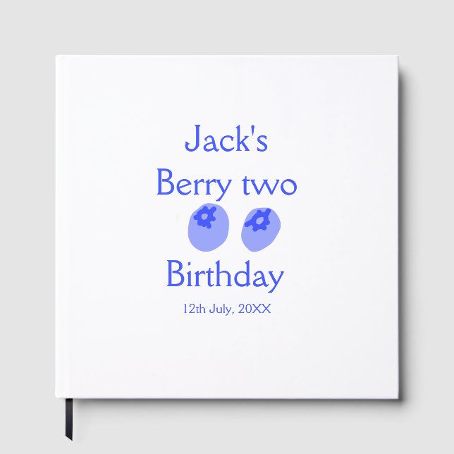 Libro De Visitas Berry two birthday blue berry add name date kids r (Anverso)