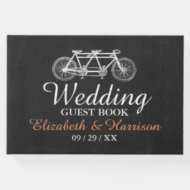 Libro De Visitas Bicicleta Tandem En El Boda Chalkboard