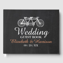 Libro De Visitas Bicicleta Tandem En El Boda Chalkboard