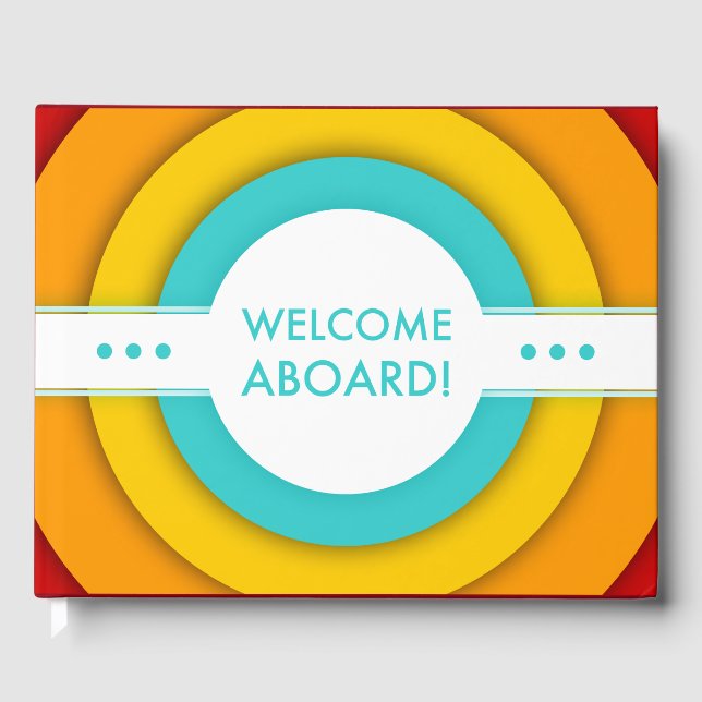 Libro De Visitas bienvenida retro a bordo (Anverso)