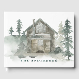 Libro De Visitas Bienvenida verde del Bosque Acuático de Cabina Rus