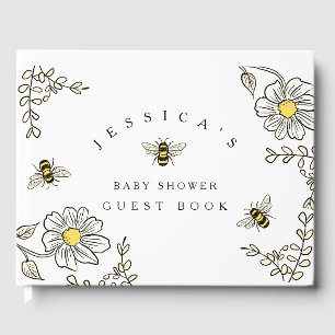 Libro De Visitas Bienvenidos a Baby Shower Bee Bee Shower