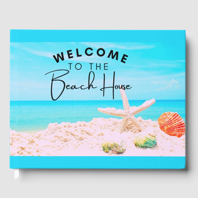 Libro De Visitas Bienvenidos A La Casa De La Playa, Vacaciones (Anverso)