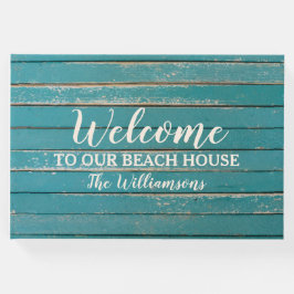 Libro De Visitas Bienvenidos a la Casa Rustica Beach Lake