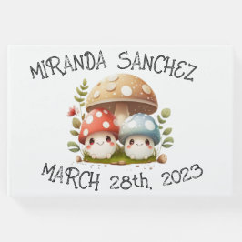 Libro De Visitas Bienvenidos a Mushroom Baby Shower