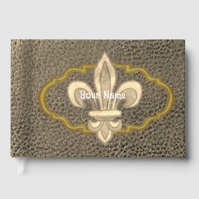 Libro De Visitas Bienvenidos al Fleur De Lis Family Crest (Anverso)