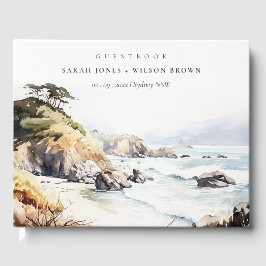 Libro De Visitas Big Sur, California Watercolor Landscape Wedding