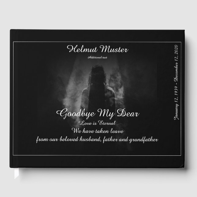 Libro De Visitas Binder a la luz - adiós mi querido (Anverso)