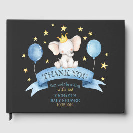 Libro De Visitas black chalk baby party elephant