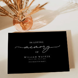 Libro De Visitas Black In Loving Memory Memorial Funeral