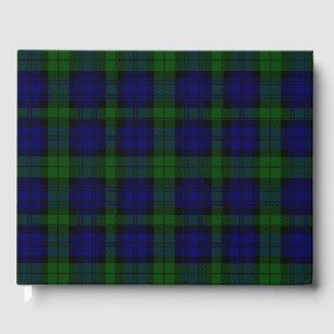 Libro De Visitas Black Watch Tartan Blue Green Plage