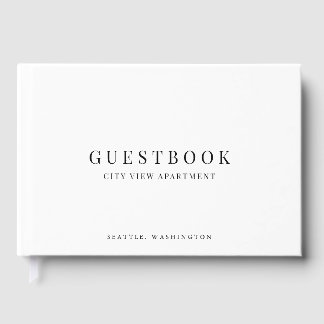 Libro De Visitas Black & White Modern Classic Vacation Home Rental