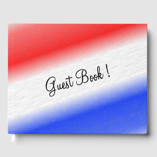 Libro De Visitas Blanco rojo y azul (Anverso)