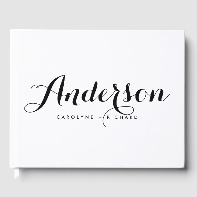 Libro De Visitas Blanco y negro | Comer y casarse (Anverso)