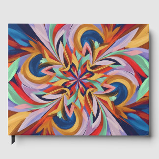 Libro De Visitas Bloom abstracto vibrante - Arte mural colorido