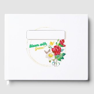 Libro De Visitas Bloom with Grace Floral Guest Book – Elegant Event