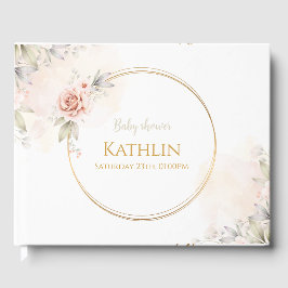 Libro De Visitas Blooming Baby Shower Invitation
