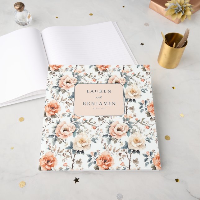 Libro De Visitas Blossom and Vow Wedding (Anverso Abierto)