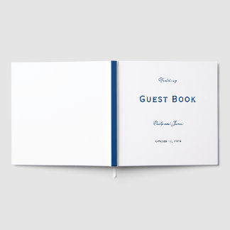 Libro De Visitas Blue and White Wedding