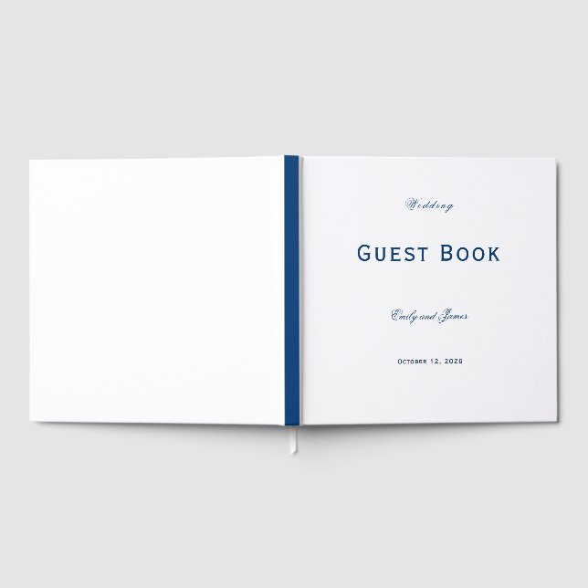 Libro De Visitas Blue and White Wedding (Lleno)