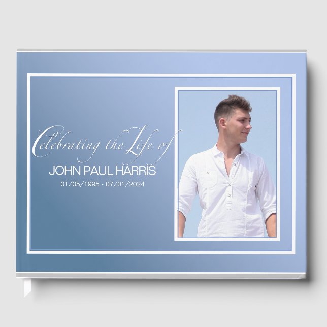 Libro De Visitas Blue celebra un monumento conmemorativo de la vida (Anverso)