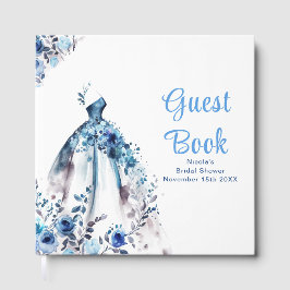 Libro De Visitas Blue Floral Dress Bridal Shower