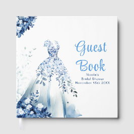Libro De Visitas Blue Floral Dress Bridal Shower