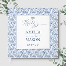 Blue Floral Victorian Toile Vintage Wedding 