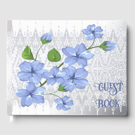 Libro De Visitas Blue Flowers