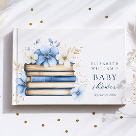 Libro De Visitas Blue Storybook Baby Shower Guest Book