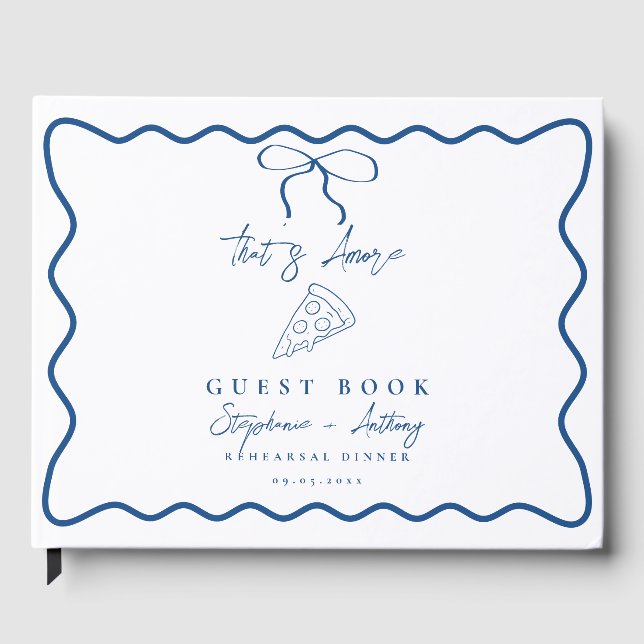 Libro De Visitas Blue That's Amore Pizza Test Dinner (Anverso)