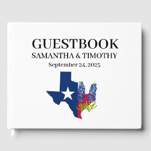 Libro De Visitas Bluebonnets Blue Floral Texas Boda Floral