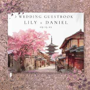 Libro De Visitas Boda acuarela en Kyoto Japón