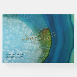 Libro De Visitas Boda Agate azul