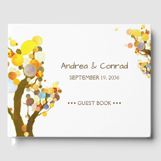 Libro De Visitas Boda al aire libre de árboles caprichosos