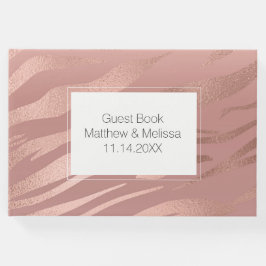 Libro De Visitas Boda animal Rosa Glam Zebra
