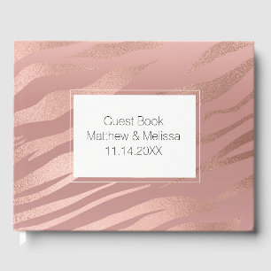 Libro De Visitas Boda animal Rosa Glam Zebra
