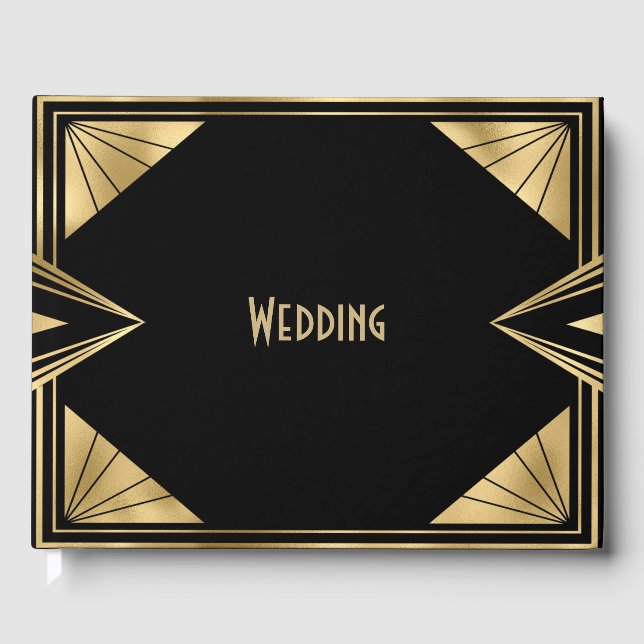 Libro De Visitas Boda Art Deco Great Gatsby (Anverso)