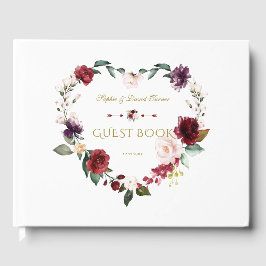 Libro De Visitas Boda azul de la Marina de Borgoña de Rubor