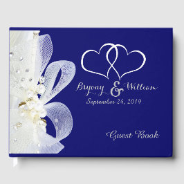 Libro De Visitas Boda azul de la Marina de Lace y Pearls