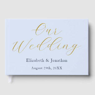 Libro De Visitas Boda azul opulento