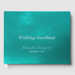 Libro De Visitas Boda azul turquesa verde azulado de Water Hombre