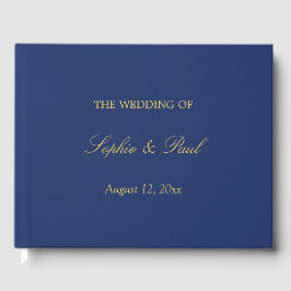 Libro De Visitas Boda beige azul marino