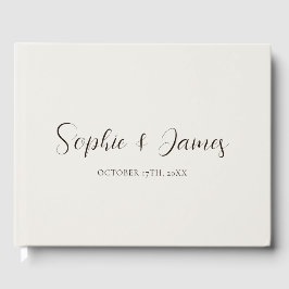 Libro De Visitas Boda beige minimalista