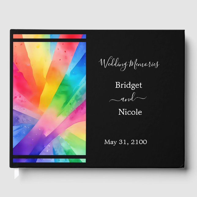 Libro De Visitas boda bisexual lgbtq (Anverso)