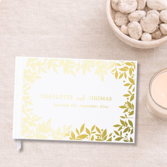 Libro De Visitas Boda botánica de oro blanco  (Subido por el creador)