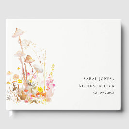 Libro De Visitas Boda Botánica de Otoño Chic Wildflower