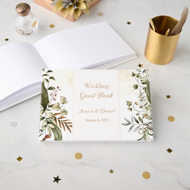 Libro De Visitas Boda Botánico (Anverso Abierto)